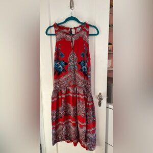 Nostalgia (Brand) Red Paisley Print Dress